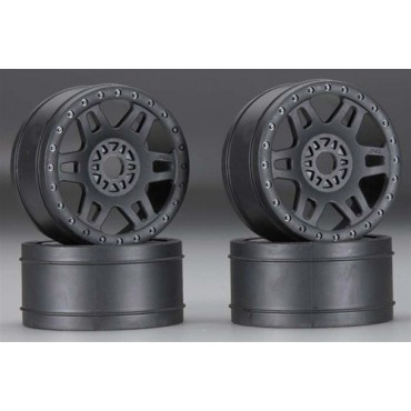 JOGO RODAS PROLINE SPLIT SIX V2 PRETO RODAS DIANTEIRAS / TRASEIRAS PARA BUGGY 1/8 PRO2724-03